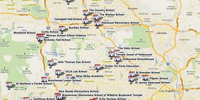 Map of Los Angeles high schools
