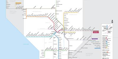 LA metro light rail map