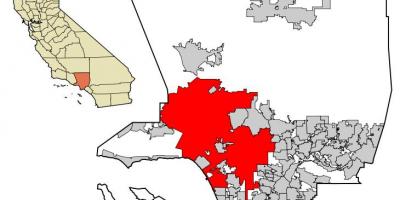 Map of Los Angeles vector