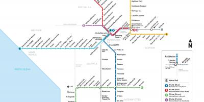 Metro map Los Angeles