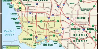 Map of Los Angeles toll roads