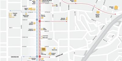 Hollywood attractions map